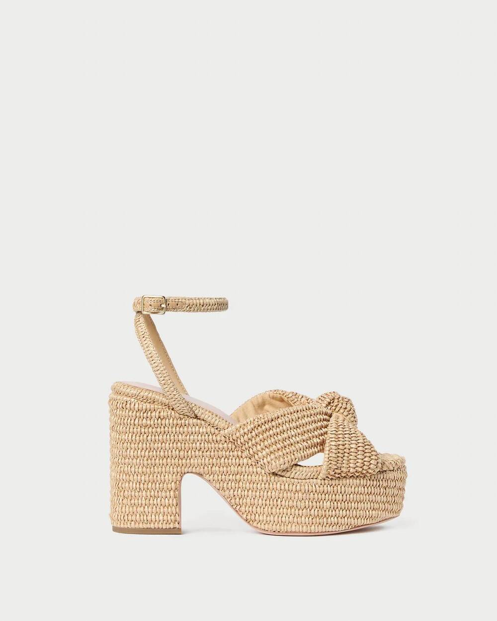 NEW LOEFFLER RANDALL women's liza platform sandal in natural